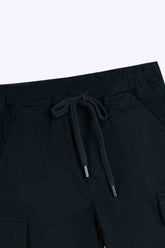 6 Pockets cottton Cargo Shorts black